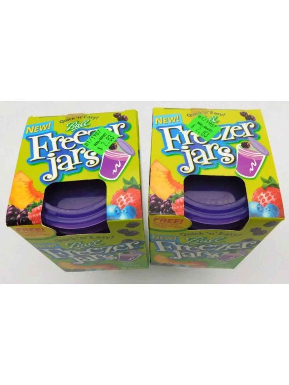 Ball Freezer Jars 8 Oz Plastic 2 Packs Of 5 Stackable Purple Twist On Lid 2005